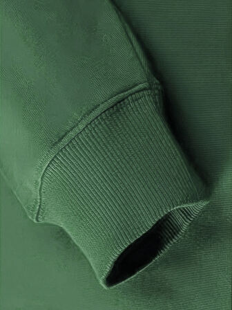 Erkek Believe Baskılı Oversize Bisiklet Yaka Sweatshirt