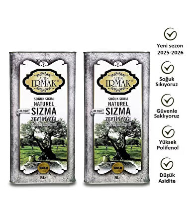 altınırmak GOLD PREMİM GURME filtresiz soğuk sıkım naturel sızma zeytinyağı 5lt+5lt= 10lt altın ırmak zeytinyağları ailesinden Daha YEŞİL bir DÜNYA için zeytin fidanı hediye 