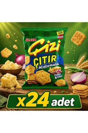 Ülker Çizi Peynirli Soğanlı Kraker (40 g) x24 adet