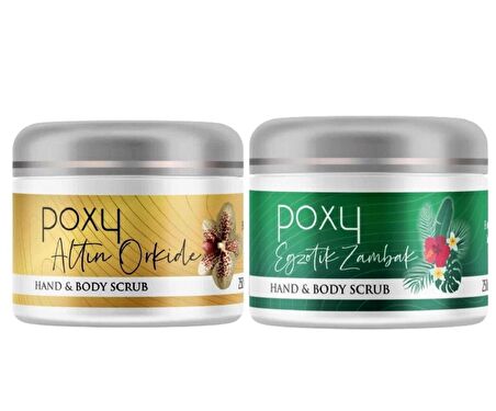 Poxy Altın Orkide Scrub (Kıl Dönmesi Ve Batık Problemlerine Özel) & Egzotik Zambak Scrub (ölü Deri Yenileyici)