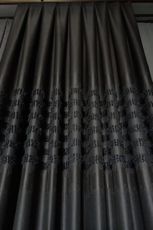 Alvin Pano Fon Perde 1x3 Sık Pile Tek Kanat - Bohem ve İskandinav Mobilya Desenlerine Uyumlu