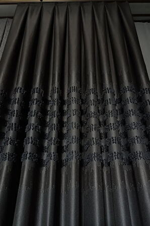 Alvin Pano Fon Perde 1x3 Sık Pile Tek Kanat - Bohem ve İskandinav Mobilya Desenlerine Uyumlu