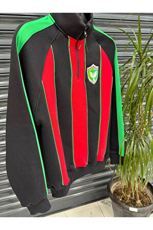 OVERSIZE 3 İPLİK ŞARDONLU FERMUARLI KALİTELİ SWEAT AMED SPOR
