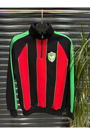 OVERSIZE 3 İPLİK ŞARDONLU FERMUARLI KALİTELİ SWEAT AMED SPOR