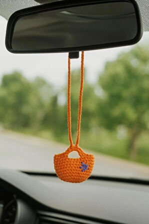 Amigurumi Araba Dikiz Aynası Süsü & Anahtarlık & Çanta Askısı - El Örgüsü