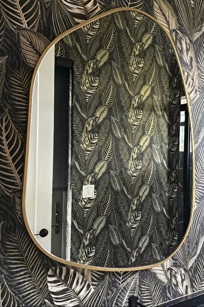 Fawdecor Amorphous Dekoratif Duvar Aynası Siyah 75x100 Cm