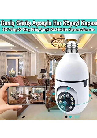 Ampul Kamera Harekete Duyarlı Gece Görüşlü