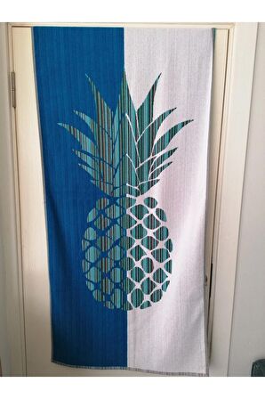 Plaj Havlusu Ve Banyo Havlusu %100 Pamuk Ananas Desen 70x150 Cm