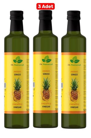 3 Adet Ananas Sirkesi Detox Sirke 500 Ml