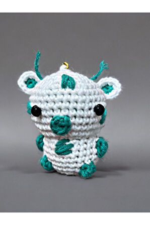 Amigurumi Anahtarlık – 7-8 cm El Örgüsü Mini Hediyelik & Çanta Süsü Yeşil
