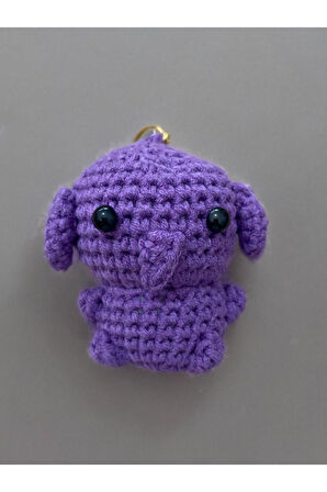 Amigurumi Anahtarlık 7-8 cm Sevimli El Örgüsü Hediyelik Anahtar ve Çanta Aksesuarı Beyaz