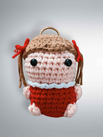 Amigurumi Anahtarlık 7-8 cm Sevimli El Örgüsü Hediyelik Anahtar ve Çanta Aksesuarı