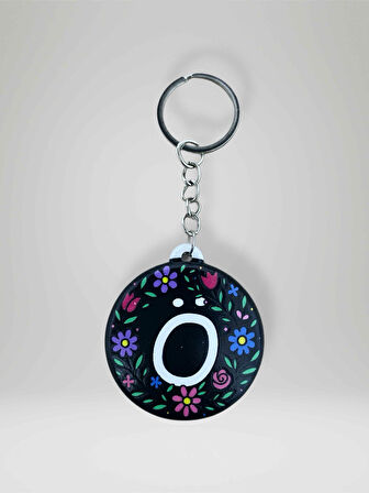 Ö HARF Kişiye Özel Harfli Çiçek Desenli Plastik Anahtarlık Şişe Açacağı  Hem Şık Hem Kullanışlı Hediye Seçeneği