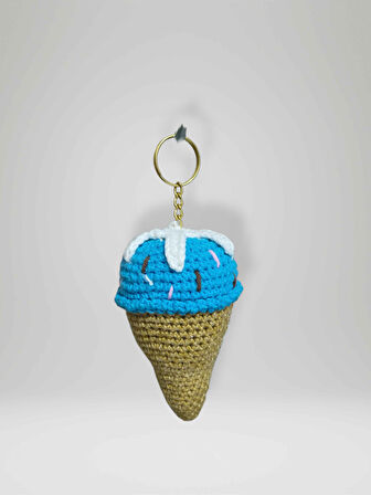 Amigurumi Külah Anahtarlık 10-11 cm Sevimli El Örgüsü Hediyelik Anahtar ve Çanta Aksesuarı (kod:108)