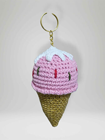 Amigurumi Külah Anahtarlık 10-11 cm Sevimli El Örgüsü Hediyelik Anahtar ve Çanta Aksesuarı (kod:111)