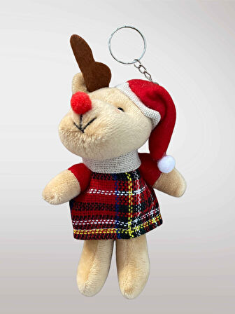 YILBAŞI Temalı Peluş Anahtarlık Çanta Süsü Ağaç Süsü Dekor Süsü Hediye (13-15 cm) (kod:116)