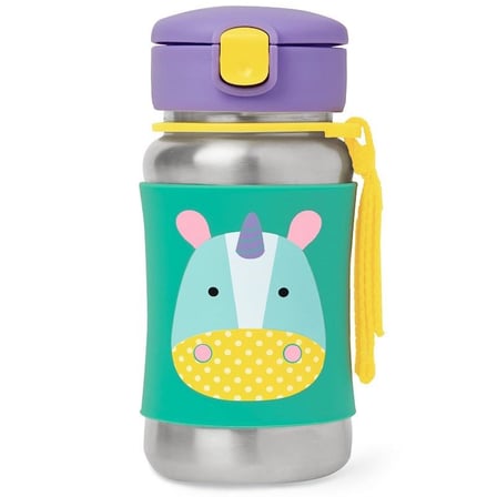 Zoo Pipetli Paslanmaz Çelik Suluk 350 ml Unicorn