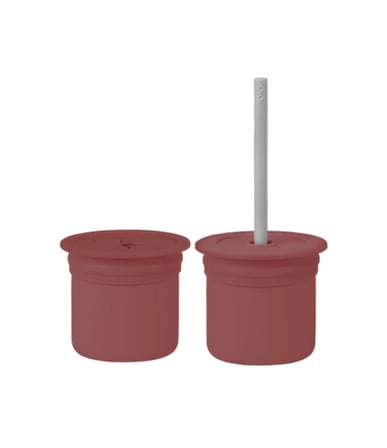 Ham+Hüp Pipetli Silikon Bardak Seti Velvet Rose / Powder Grey