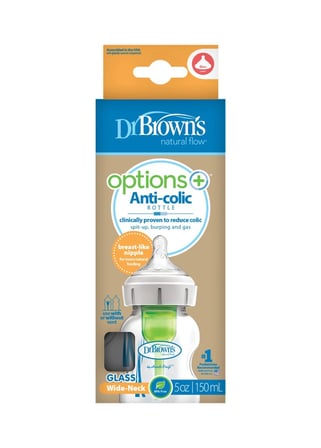 Geniş Ağız Anti Kolik Options+ Cam Biberon 150 ml