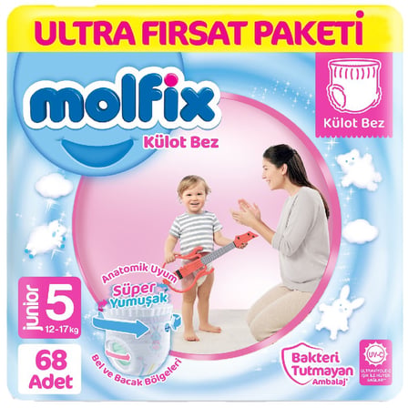 Külot Bez Ultra Fırsat Paketi 5 Beden 12-17 Kg 68 Adet
