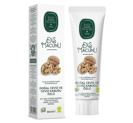 Doğal Diş Macunu 90 Gr Ceviz & Ceviz Kabuğu Özlü