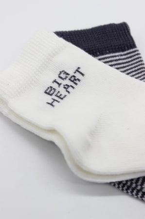 2'Li Big Heart Penye Soket Çorap 10117 Antrasit