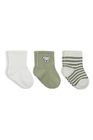 Koala Boy 3'lü Penye Soket Çorap 10133 Ekru