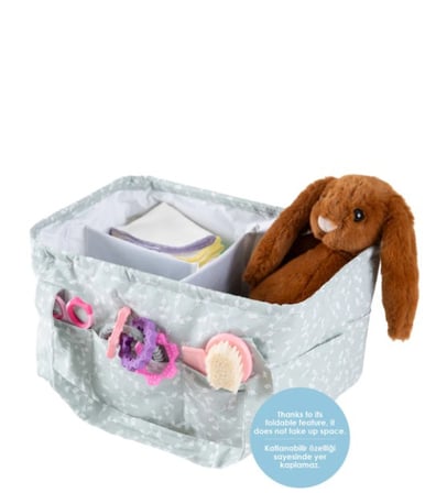 Katlamalı Anne & Bebek Organizer 795 Yeşil Çiçek