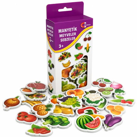 1307 Manyetik Meyveler - Sebzeler / +3 yaş