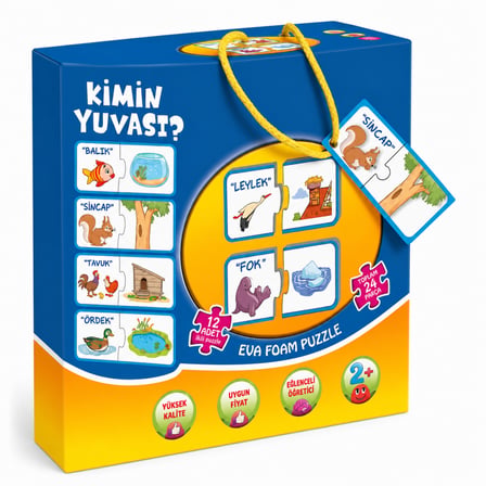 8513 2 Lİ KİMİN YUVASI PUZZLE  KUTULU