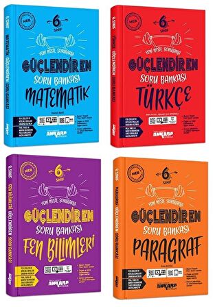 Ankara 6. Sınıf Matematik + Türkçe + Fen + Paragraf Güçlendiren Soru Seti 4 Kitap 2023