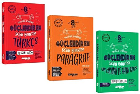 Ankara 8. Sınıf Türkçe + Paragraf + Din Güçlendiren Soru Seti 3 Kitap 2023