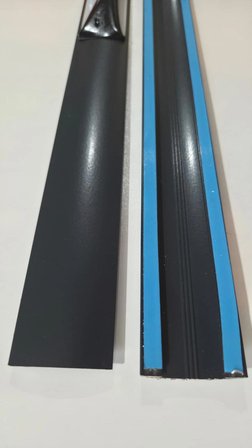 Alüminyum Antrasit Eşik Profili 3 ADET 90 Cm'ye Kadar Özel Ölçü Kendinden Yapışkanlı Kapı Altı Parke Profili Kapı Altı Çıtası Parke Çıtası