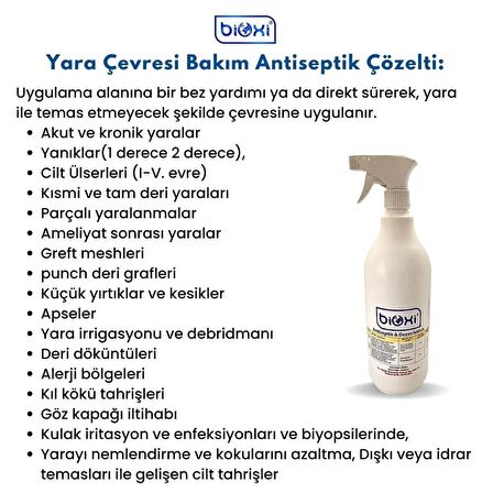 Bioxi® Antiseptik & Dezenfektan 1 LT (El-Cilt ve Yara Bakım) / Hipokloröz asit (HOCl) bazlı