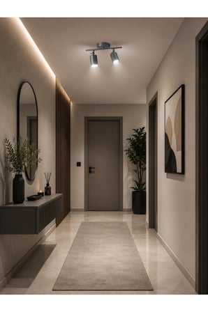 Spoty 2'Li Antrasit Renkli BEYAZ IŞIK Modern Tasarım Salon - Mutfak - Banyo Spot Sıralı Avize