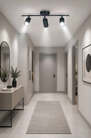 Spoty 3'Lü Antrasit Renkli BEYAZ IŞIK Modern Tasarım Salon - Mutfak - Banyo Spot Sıralı Avize