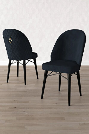 Calvin Siyah Mermer Desen 80x132 MDF Açılabilir Mutfak Masası Takımı 4  Sandalye