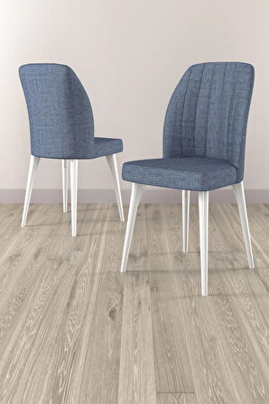 Elis Beyaz Mermer Desen 80x132 Açılabilir Yemek Odası Takımı 4  Sandalye