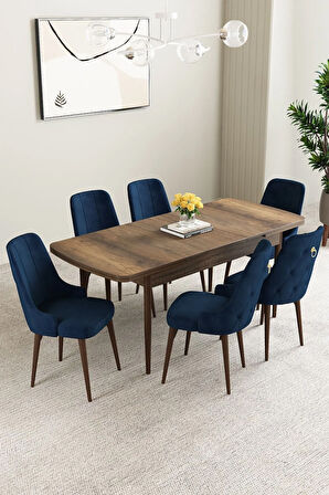 Jusie Siyah Mermer Desen 80x132 Açılabilir Yemek Odası Takımı 4  Sandalye