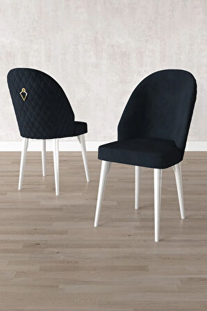 Milas Beyaz Mermer Desen 80x132 MDF Açılabilir Mutfak Masası Takımı 4  Sandalye