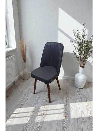 Baresmu Hasa 6 Adet Sandalye – Ahşap Ayaklı, Ergonomik, Rahat Oturumlu Modern Mutfak ve Yemek Sandalyesi
