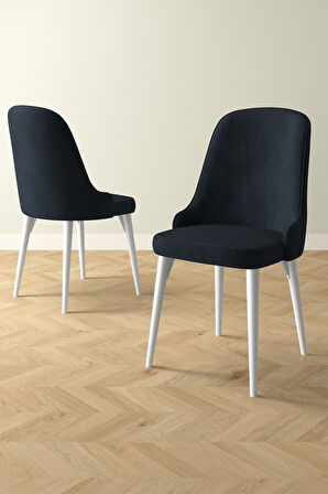 Ikon Beyaz Mermer 80x132 Açılabilir Mdf Masa Yemek Odası Takımı, Mutfak Takımı 6 Adet Sandalye