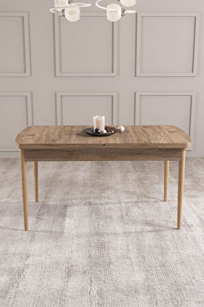 Lars Atlantik 80x132 Açılabilir Mdf Masa Yemek Odası Takımı,Mutfak Takımı 4 Adet Sandalye