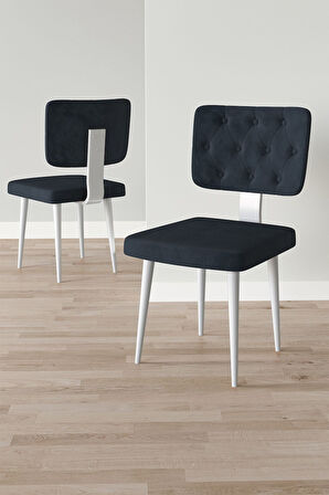 Lars Beyaz 80x132 Açılabilir Mdf Masa Yemek Odası Takımı,Mutfak Takımı 4 Adet Sandalye