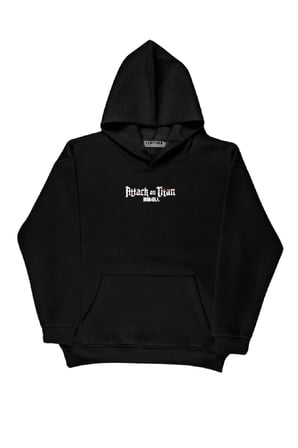 Lenithra Attack on Titan Sırt Baskılı Unisex Oversize Hoodie Siyah / S
