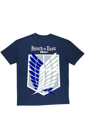 Lenithra Attack on Titan Sırt Baskılı Unisex Oversize T-shirt Füme / XL