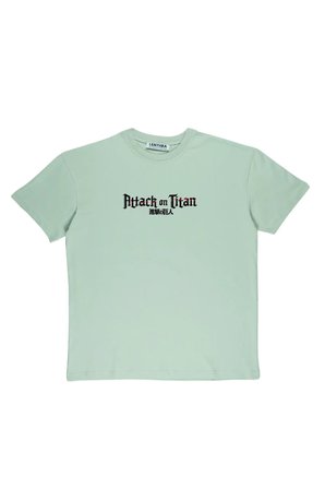 Lenithra Attack on Titan Sırt Baskılı Unisex Oversize T-shirt Gri / S