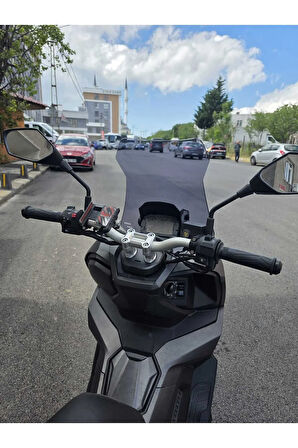 MOTOCAM Apachi Ventro 150 Siperlik Ön Cam 2023-2025 Model 57cm Füme Renkli 4mm