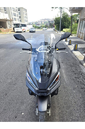 MOTOCAM Apachi Ventro 150 Siperlik Ön Cam 2023-2025 Model 57cm Şeffaf Renkli 4mm