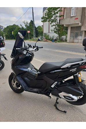 MOTOCAM Apachi Ventro 150 Siperlik Ön Cam 2023-2025 Model 65cm Siyah Renkli 4mm